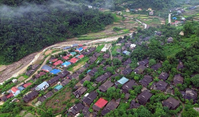 Xã Mường La là một trong những địa phương của tỉnh Sơn La chịu ảnh hưởng, thiệt hại nặng nề khi thiên tai, mưa lũ xảy ra. Ảnh: Quang Quyết - TTXVN