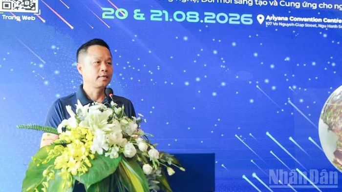 Ông Nguyễn Đức Quỳnh, người sáng lập và Chủ tịch HORECFEX Việt Nam phát biểu tại buổi họp báo.