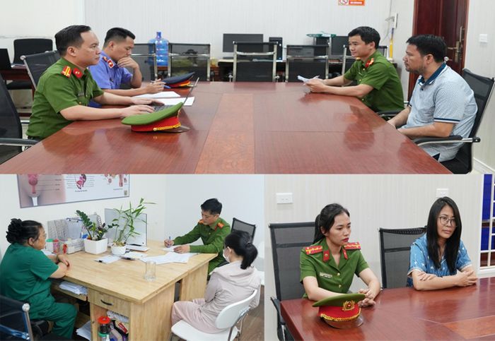  Cơ quan chức năng làm việc với các đối tượng liên quan. Ảnh: CACC 