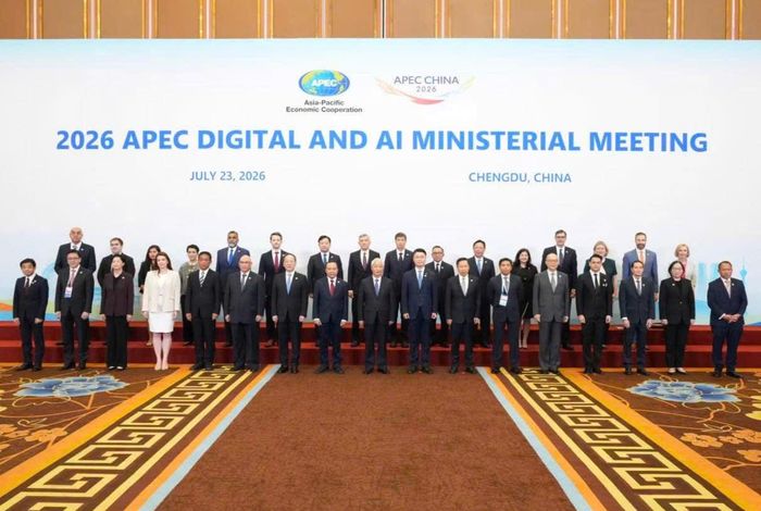  Các đại biểu tham dự Hội nghị Bộ trưởng APEC về Số và AI. Ảnh: MST 