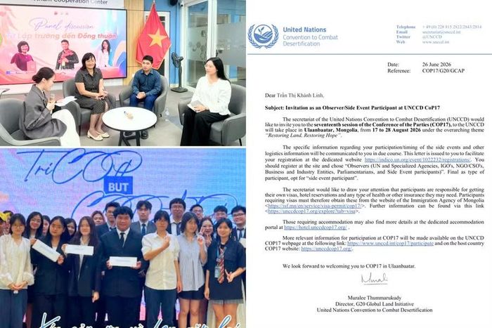 Hai thành viên Sáng kiến TriCOP but COOLER nhận thư mời tham dự COP17 tại Mông Cổ.