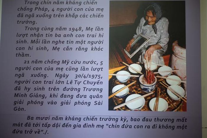 Mẹ Việt Nam anh hùng Nguyễn Thị Thứ là biểu tượng thiêng liêng và vĩ đại nhất của đức hy sinh vì độc lập dân tộc.