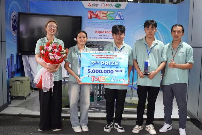 Đội AquaTech (Đại học Trà Vinh) nhận Giải Ba tại vòng chung kết Cuộc thi Toàn quốc MECA – Mitsubishi Electric Cup Automation 2026.