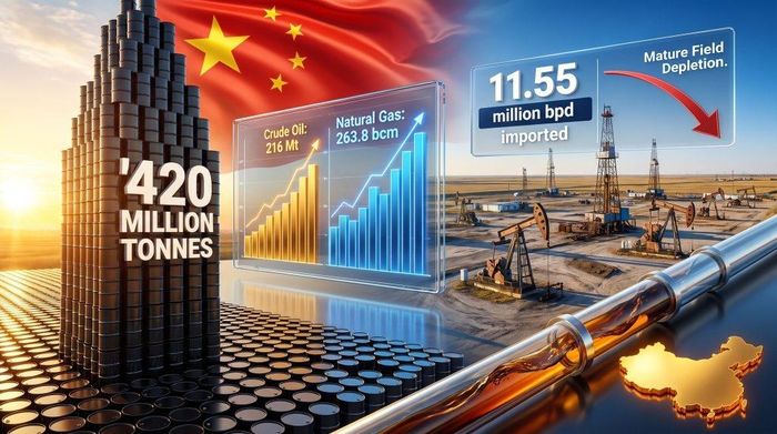 Trung Quốc đang theo đuổi chiến lược dài hạn nhằm bảo đảm nguồn cung dầu khí trong bối cảnh sản lượng trong nước không đáp ứng đủ nhu cầu. (Ảnh minh họa)