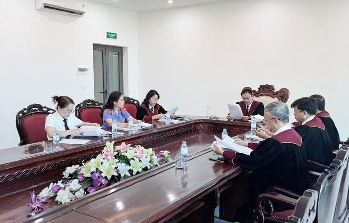 Quang cảnh phiên xét xử Giám đốc thẩm.