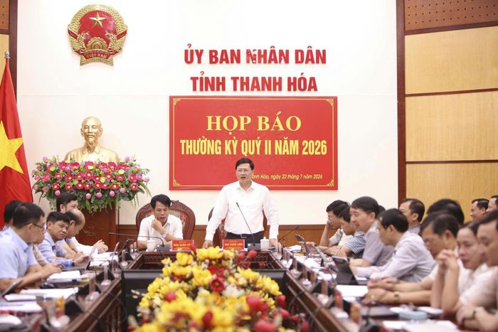 UBND tỉnh Thanh Hóa tổ chức họp báo Quý II thông tin tình hình kinh tế - xã hội 6 tháng đầu năm 2026
