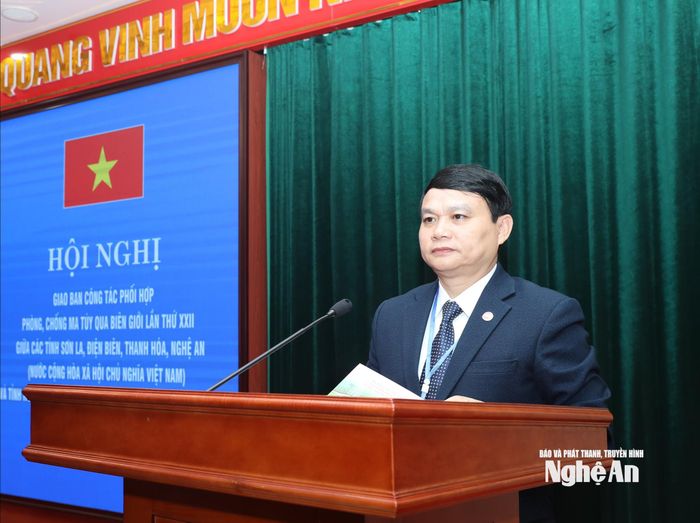 Phó Chủ tịch UBND tỉnh Sơn La Đặng Ngọc Hậu phát biểu bế mạc hội nghị. Ảnh: Đình Đức