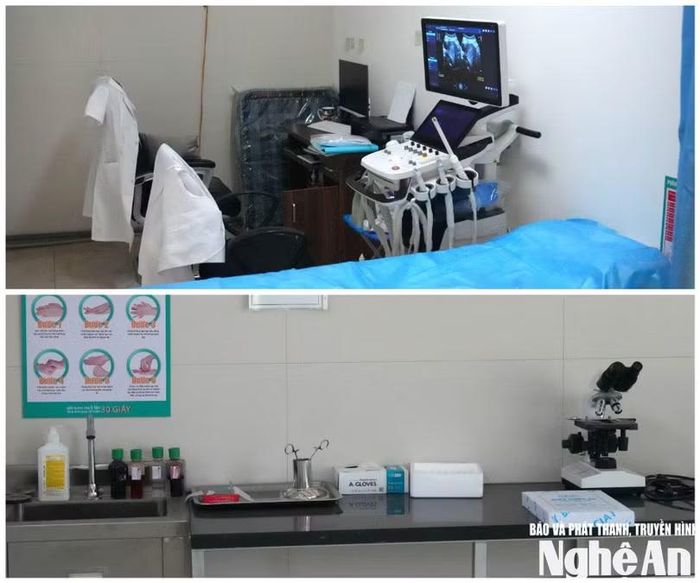Hiện trường Phòng khám Đa khoa Y học Nghệ An. Ảnh: Trọng Tuấn