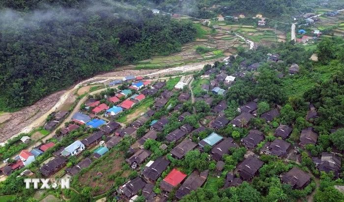 Xã Mường La là một trong những địa phương của tỉnh Sơn La chịu ảnh hưởng, thiệt hại nặng nề khi thiên tai, mưa lũ xảy ra. (Ảnh: Quang Quyết/TTXVN)