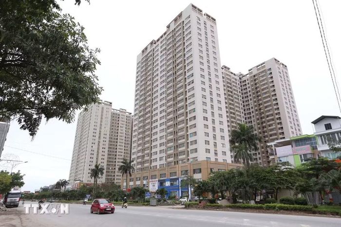 Chung cư Tân Tây Đô nằm trong Khu đô thị mới ở Đan Phượng, Hà Nội. (Ảnh: Anh Tuấn/TTXVN)