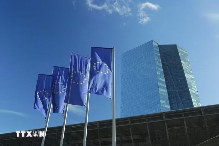 Trụ sở Ngân hàng Trung ương châu Âu (ECB) tại Frankfurt (Đức). (Ảnh: THX/TTXVN)