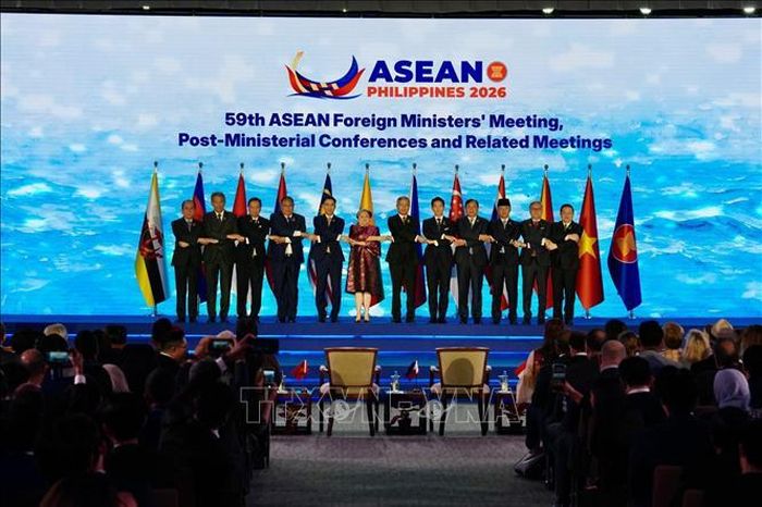 Bộ trưởng Ngoại giao các nước ASEAN dự lễ khai mạc AMM-59. Ảnh: TTXVN phát