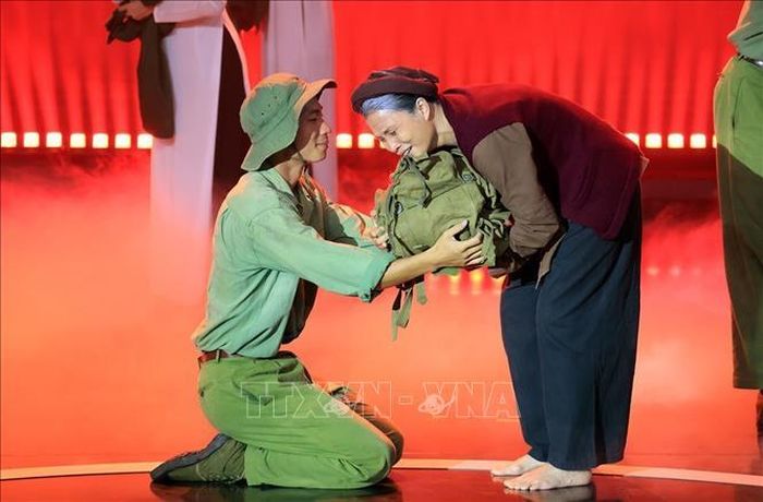 Một tiết mục trong chương trình chính luận nghệ thuật. Ảnh: Tuấn Anh/TTXVN