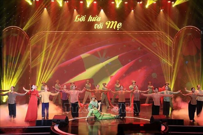 Một tiết mục trong chương trình chính luận nghệ thuật. Ảnh: Tuấn Anh/TTXVN