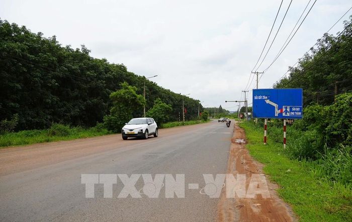 Đường ĐT.769 kết nối sân bay Long Thành sẽ được nâng cấp, mở rộng. Ảnh: Công Phong - TTXVN 