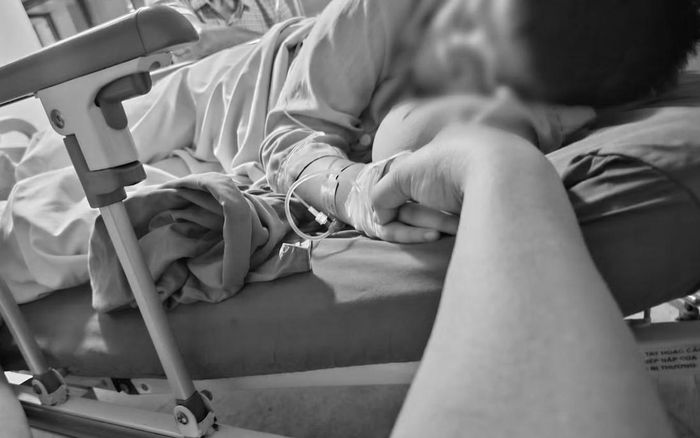 Em Đ.B.A. đang được điều trị tại bệnh viện.