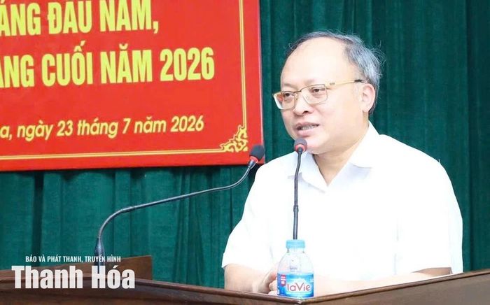 Giám đốc Sở Tài chính Lê Trọng Thụ phát biểu tại hội nghị.