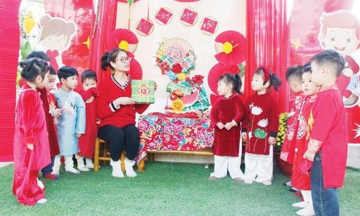  Giờ học của cô và trò Trường Mầm non Bảo Ngọc (phường Nếnh). 