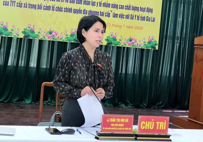 Phó Chủ nhiệm Ủy ban Dân nguyện và Giám sát của Quốc hội Trần Thị Nhị Hà kết luận buổi làm việc. Ảnh: Kim Hường