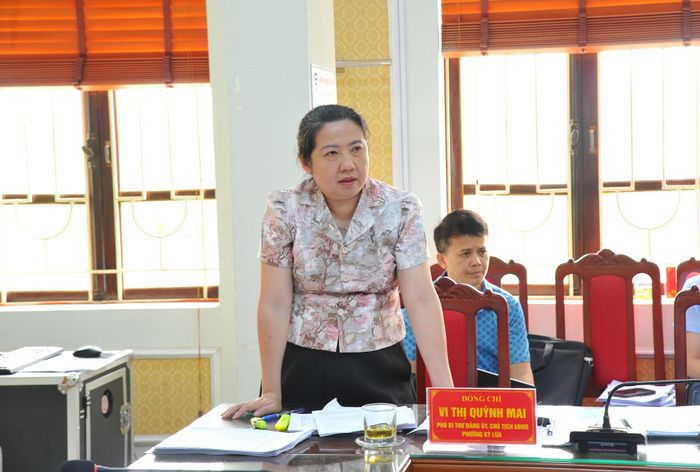 Lãnh đạo phường Kỳ Lừa phát biểu tại chương trình khảo sát
