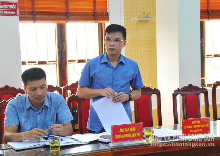 Lãnh đạo UBND phường Lương Văn Tri phát biểu tại chương trình khảo sát
