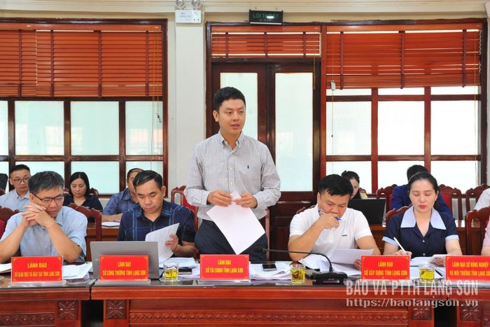 Đại diện Sở Tài chính phát biểu tại chương trình khảo sát