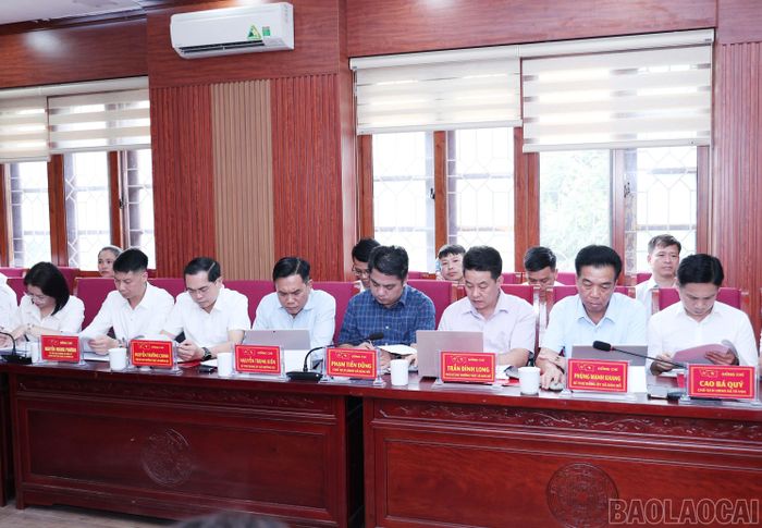 Đại biểu dự buổi làm việc.