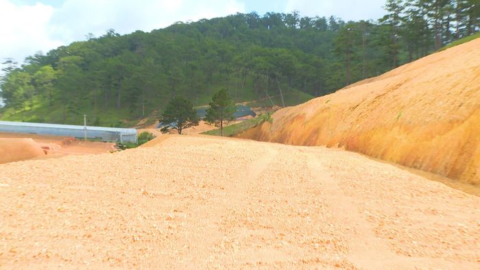 Hiện trường san gạt đất trái phép
