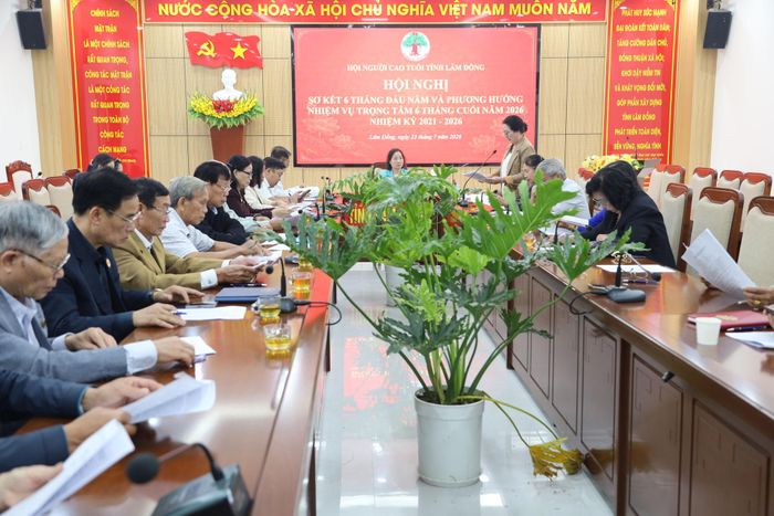Quang cảnh Hội nghị sơ kết công tác hội và phong trào người cao tuổi 6 tháng đầu năm, triển khai nhiệm vụ 6 tháng cuối năm 2026