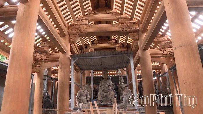 Tu bổ, phục hồi tòa Tam bảo theo kiến trúc truyền thống.