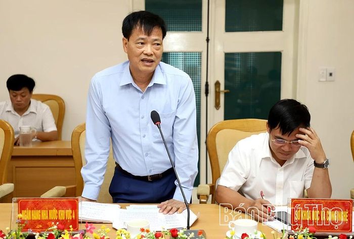 Đại diện lãnh đạo các sở, ngành phát biểu thảo luận tại hội nghị.