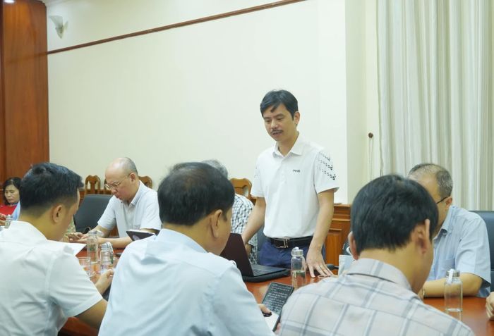 Đại diện Trường đại học Thủy lợi đề xuất các nhóm nội dung hợp tác với tỉnh - Ảnh: H.L