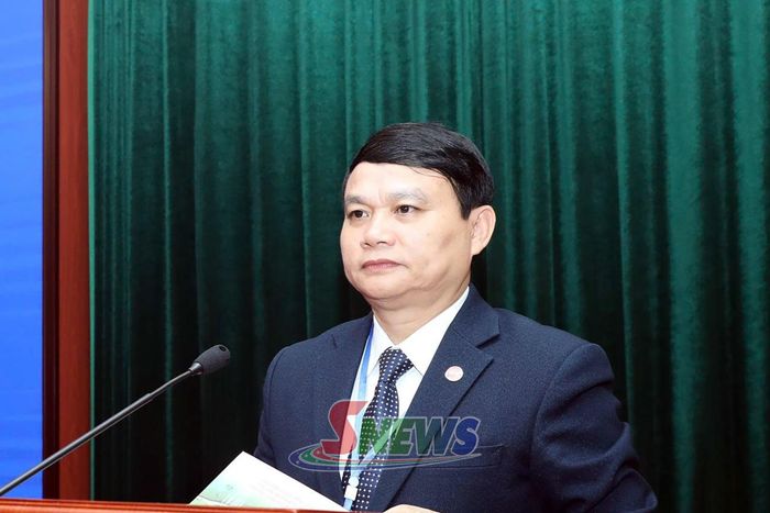 Đồng chí Đặng Ngọc Hậu, Phó Chủ tịch UBND tỉnh phát biểu tại hội nghị.
