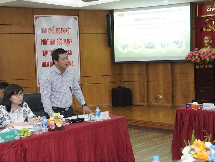 Ông Nguyễn Ngọc Thành, Phó Cục trưởng Cục Công nghiệp, Bộ Công Thương, phát biểu tại buổi làm việc với VEAM.
