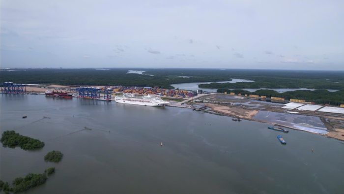 Toàn cảnh Cảng Phước An giáp ranh Đồng Nai và TP.HCM.
