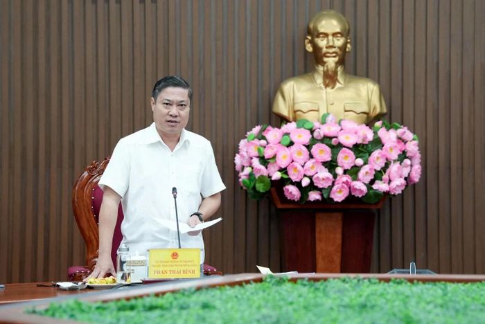 Ông Phan Thái Bình, Phó Chủ tịch UBND TP. Đà Nẵng phát biểu tại buổi làm việc 