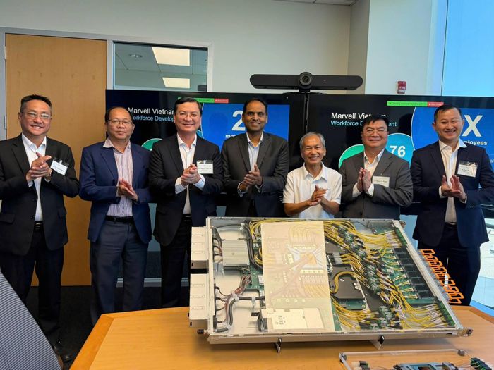 Đoàn công tác thăm và làm việc với Tập đoàn Marvell Technology tại Santa Clara. (Ảnh: Sở Ngoại vụ TP Hồ Chí Minh)