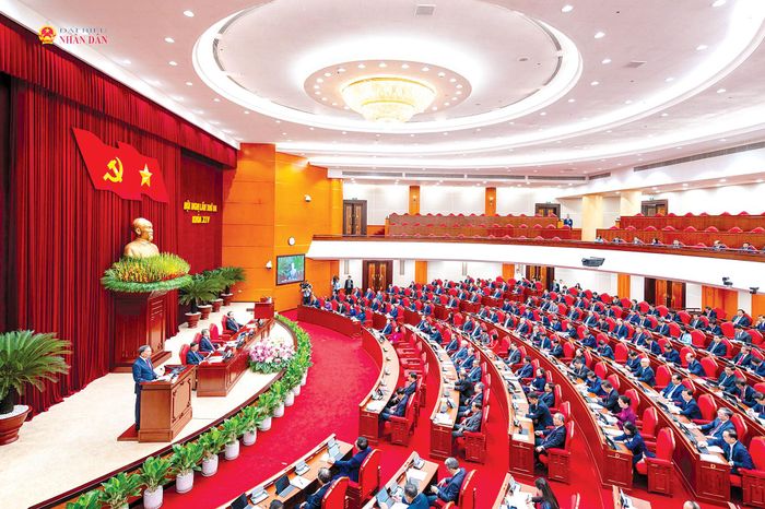 Tổng Bí thư, Chủ tịch nước Tô Lâm phát biểu khai mạc Hội nghị lần thứ ba Ban Chấp hành Trung ương Đảng khóa XIV. Ảnh: Phạm Thắng