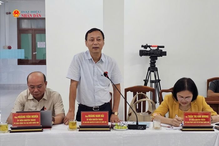 ĐBQH hoạt động chuyên trách tại Ủy ban Dân nguyện và Giám sát Hoàng Nam Hải phát biểu