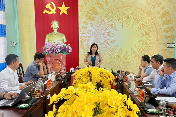 Phó Trưởng đoàn chuyên trách Đoàn ĐBQH tỉnh Lê Đào An Xuân phát biểu kết luận tại buổi làm việc. Ảnh: T.T