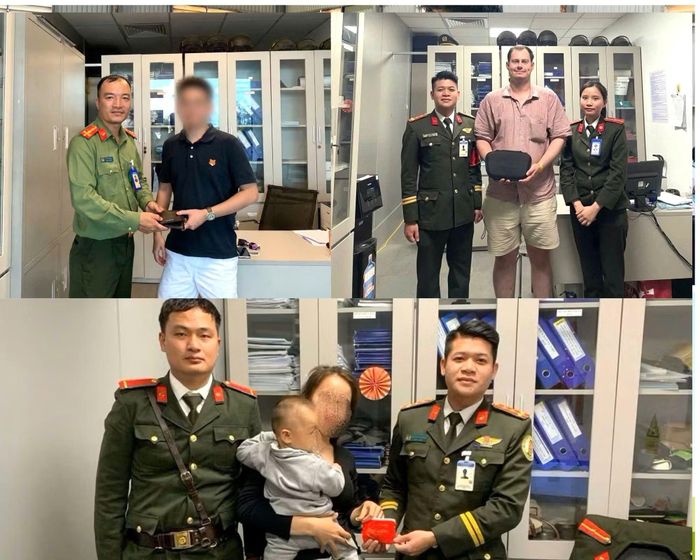 Trao trả tài sản cho hành khách do bỏ quên, đánh rơi tại sân bay Phú Bài.