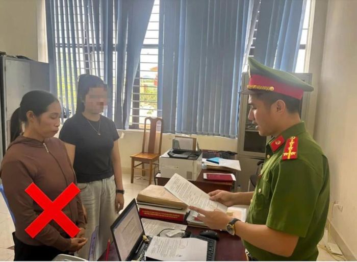 Đối tượng Nguyễn Thị Huệ (dấu x).