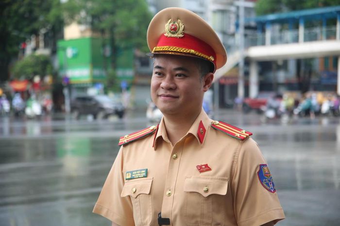 Trung tá Đào Việt Long - Phó Trưởng phòng CSGT Công an thành phố Hà Nội. (Ảnh Phòng CSGT Hà Nội).