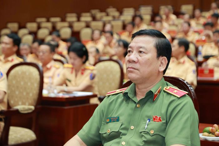 Thiếu tướng Phạm Văn Hùng, Phó Tư lệnh Bộ Tư lệnh Cảnh vệ, Bộ Công an dự hội nghị - Ảnh: Sơn Khải