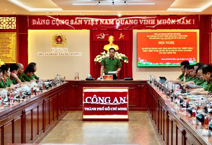 Trung tướng Mai Hoàng, Giám đốc Công an TP.HCM chủ trì hội nghị