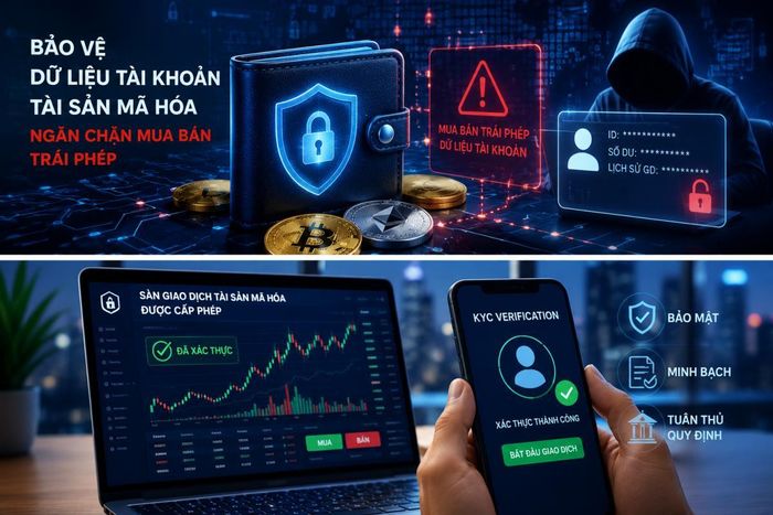 Bảo vệ dữ liệu tài khoản tài sản mã hóa theo Nghị định 284/2026/NĐ-CP. Ảnh AI