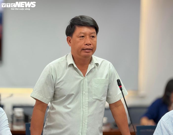 Ông Đỗ Vũ Khoa, Phó Chi cục trưởng Cục Đo lường Chất lượng, Sở Khoa học và Công nghệ TP.HCM thông tin tại buổi họp báo.