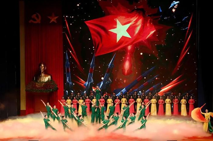 Chương trình nghệ thuật tại Hội nghị. Ảnh: Lê Bảo