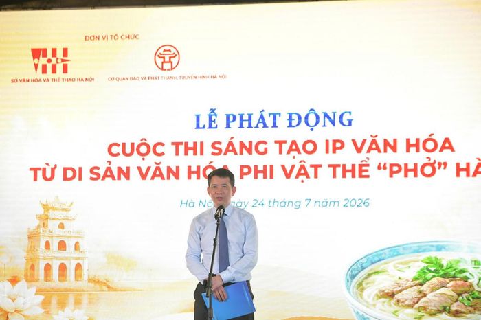 Ông Phạm Tuấn Long - Giám đốc Sở Văn hóa và Thể thao thành phố Hà Nội phát biểu.