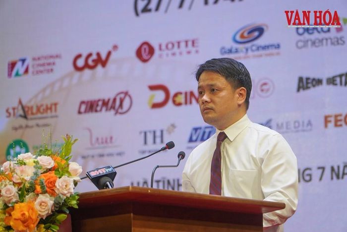 Cục trưởng Cục Điện ảnh Đặng Trần Cường phát biểu tại lễ khai mạc Tuần phim kỷ niệm 79 năm Ngày Thương binh - Liệt sĩ